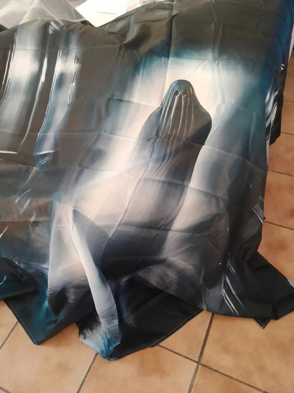 Cortina laminada, estilo Gótico -N°02 Motivos: Fantasma em corredor preto – photo 2